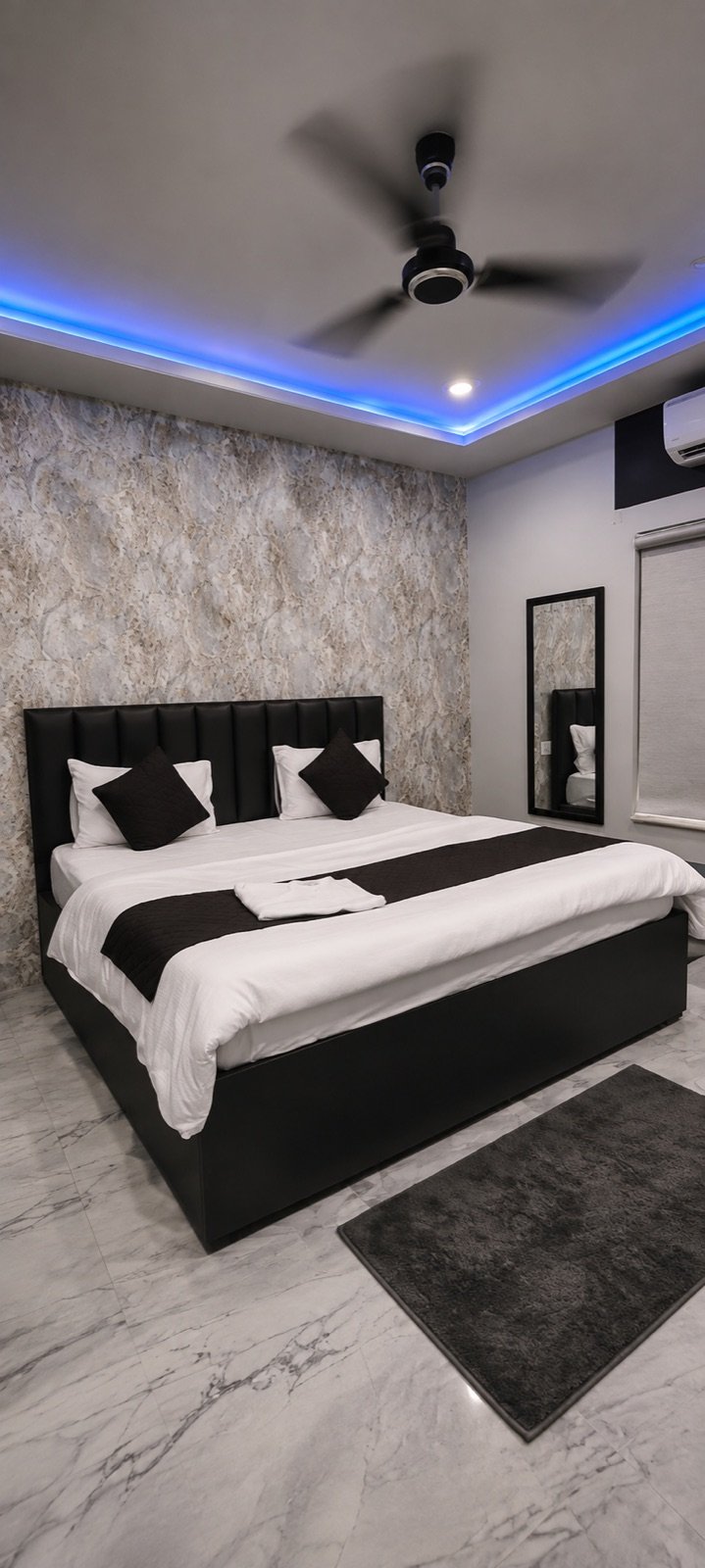 Suite room with mood lighting